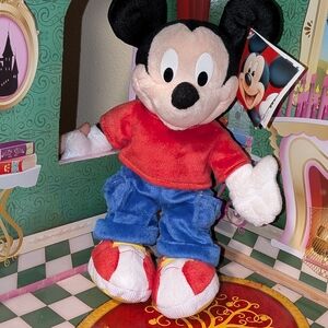 Mickey Mouse Plush Toy - Red and Blue